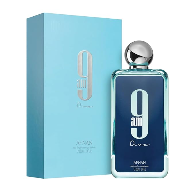 Afnan 9AM Dive EDP | Citrus - Aquatic - Warm Notes, Your Daily Olfactory Escape
