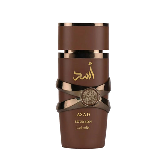 Asad Bourbon by Lattafa Eau de Parfum for Men – Long-Lasting, Warm Woody Scent – 3.4 oz (100ml)